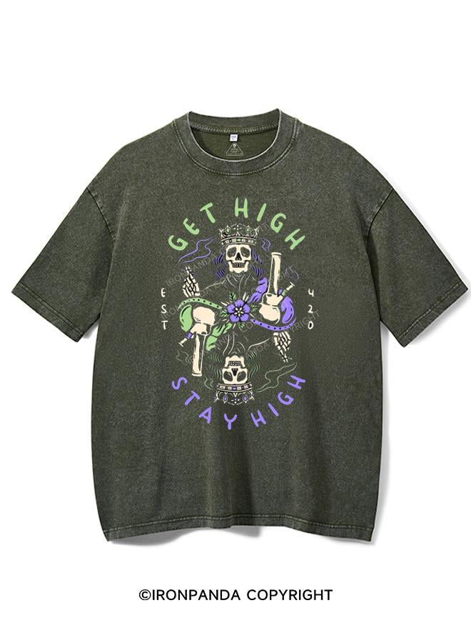 GET HIGH STAY HIGH VINTAGE GYM SHIRT