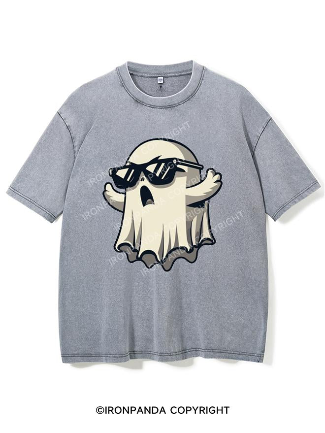 COOL GHOST WITH SUNGLASSES VINTAGE GYM SHIRT