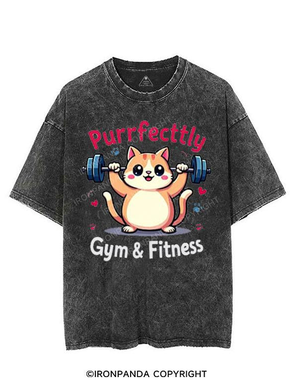 PURRFECTTLY GYM&FITNESS VINTAGE GYM SHIRT