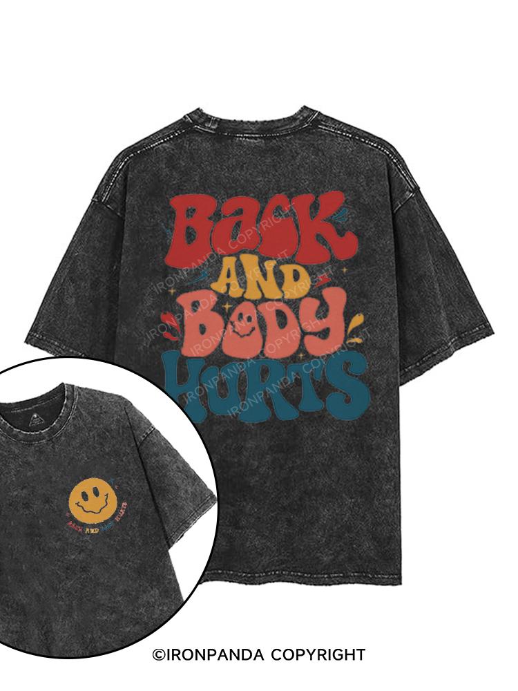 back and body hurts printed Gym Shirt