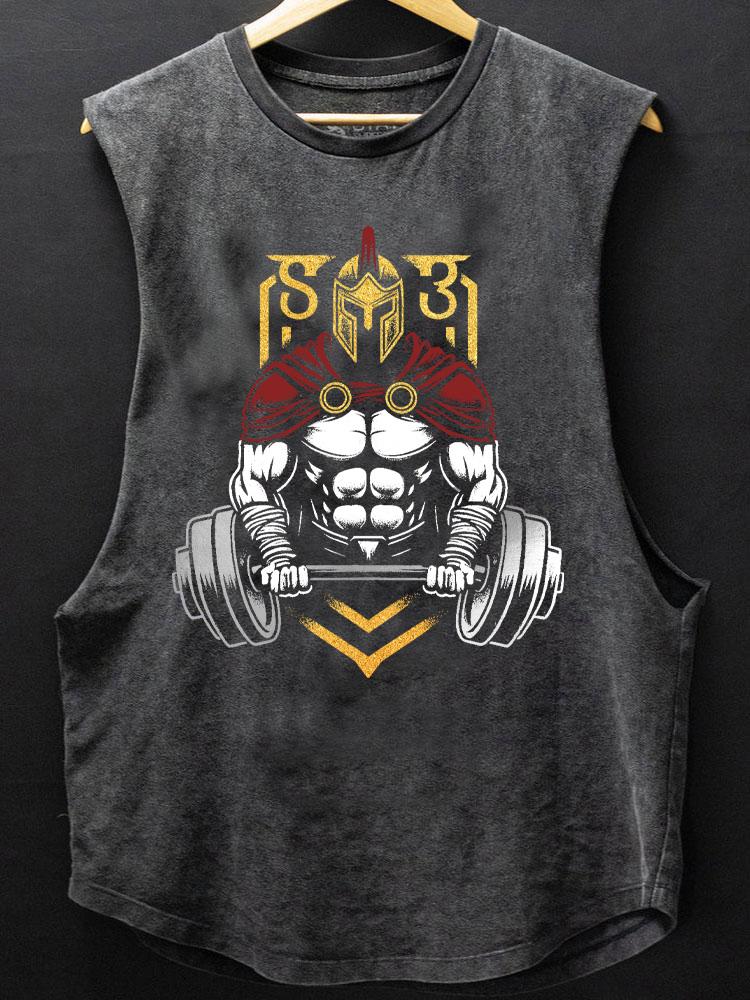 barbell spartan warrior SCOOP BOTTOM COTTON TANK