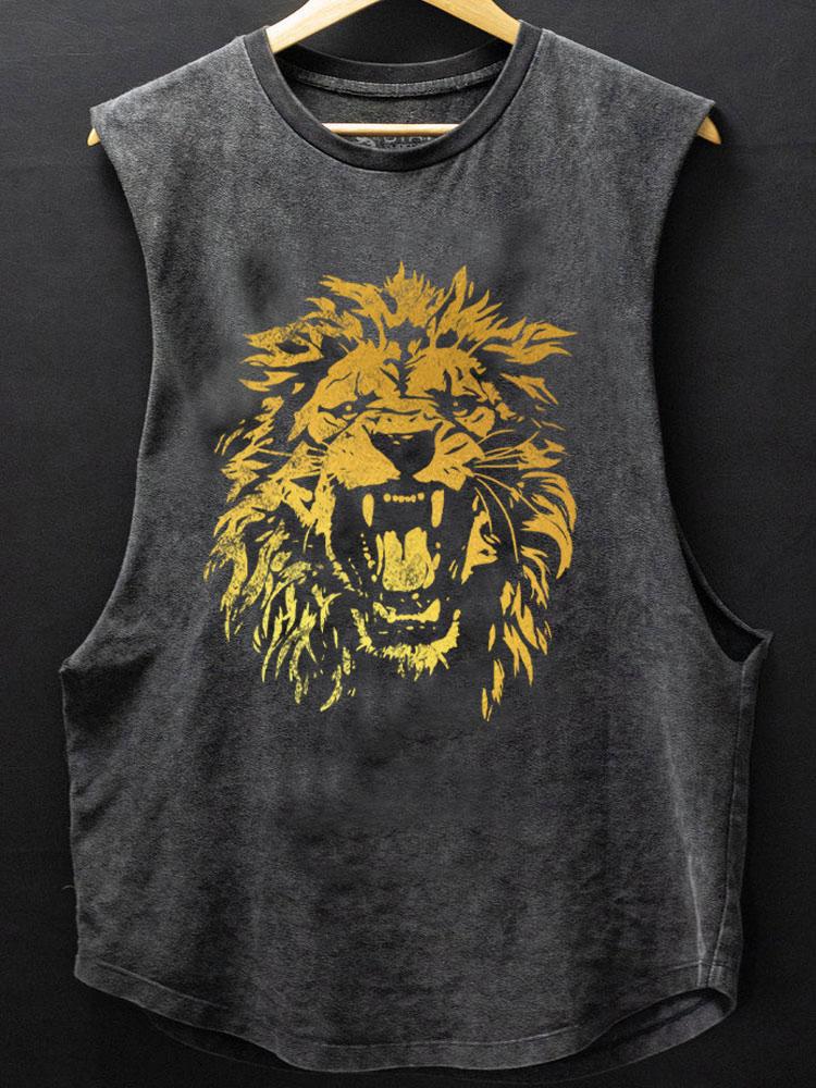 roaring lion SCOOP BOTTOM COTTON TANK