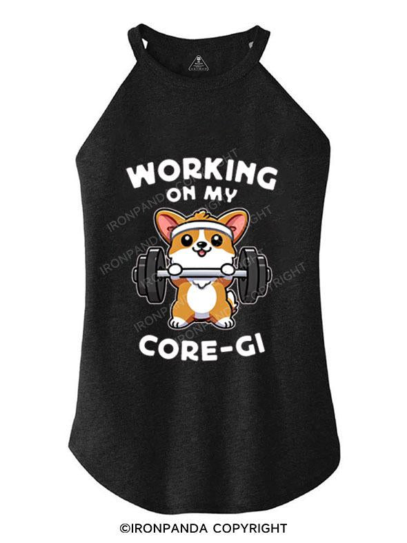 WORKING ON MY CORE-GI TRI ROCKER COTTON TANK