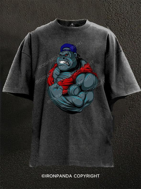 gym Chimpanzees Washed Gym Shirt