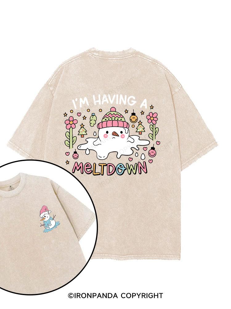 I'm Having Meltdown printed Gym Shirt