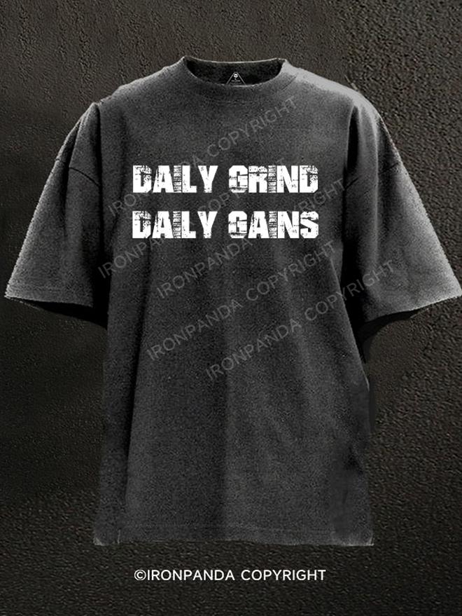 Daily Grind, Daily Gains Washed Gym Shirt