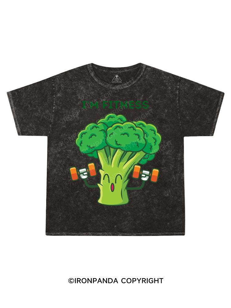 Broccoli Exercise Kids Washed T-Shirt