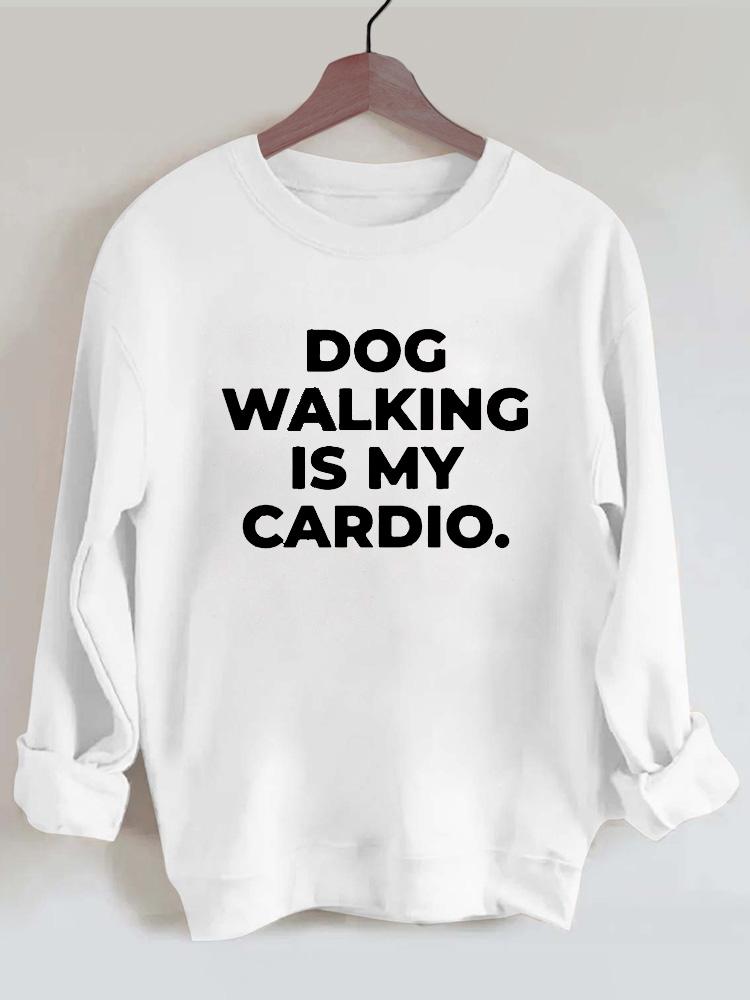 Dog Walking is My Cardio Vintage Gym Sweatshirt