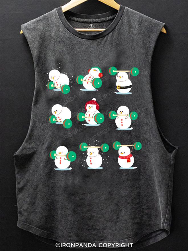 Snowman team weightlifting SCOOP BOTTOM COTTON TANK