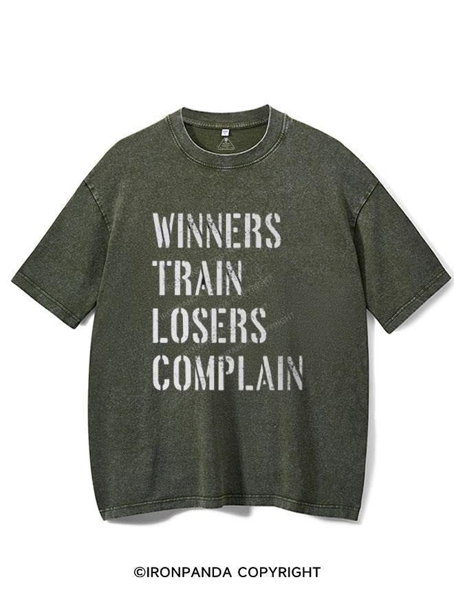 WINNERS TRAIN LOSERS COMPLAIN VINTAGE GYM SHIRT