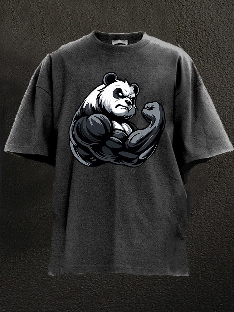 gym panda Washed Gym Shirt