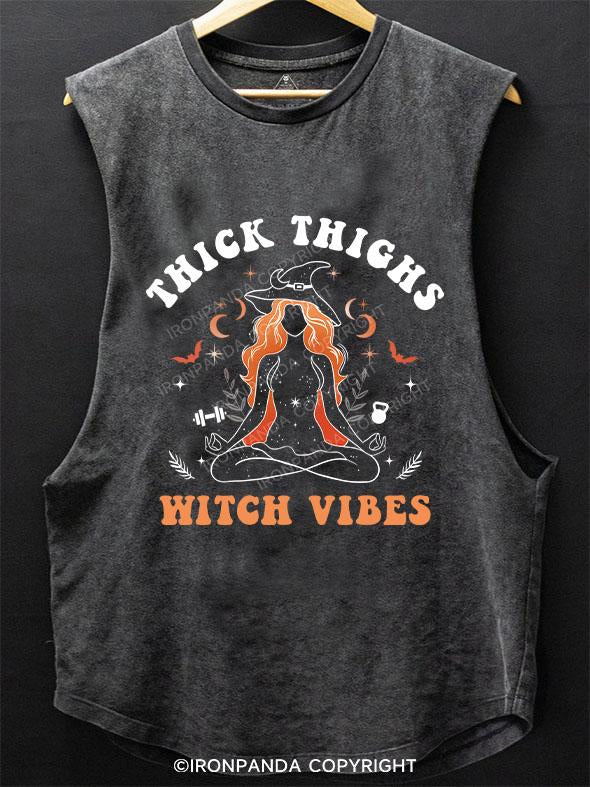 THICK THIGHS WITCH VIBES SCOOP BOTTOM COTTON TANK