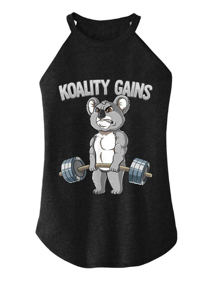 Koality Gains Koala Gym Bodybuilding TRI ROCKER COTTON TANK