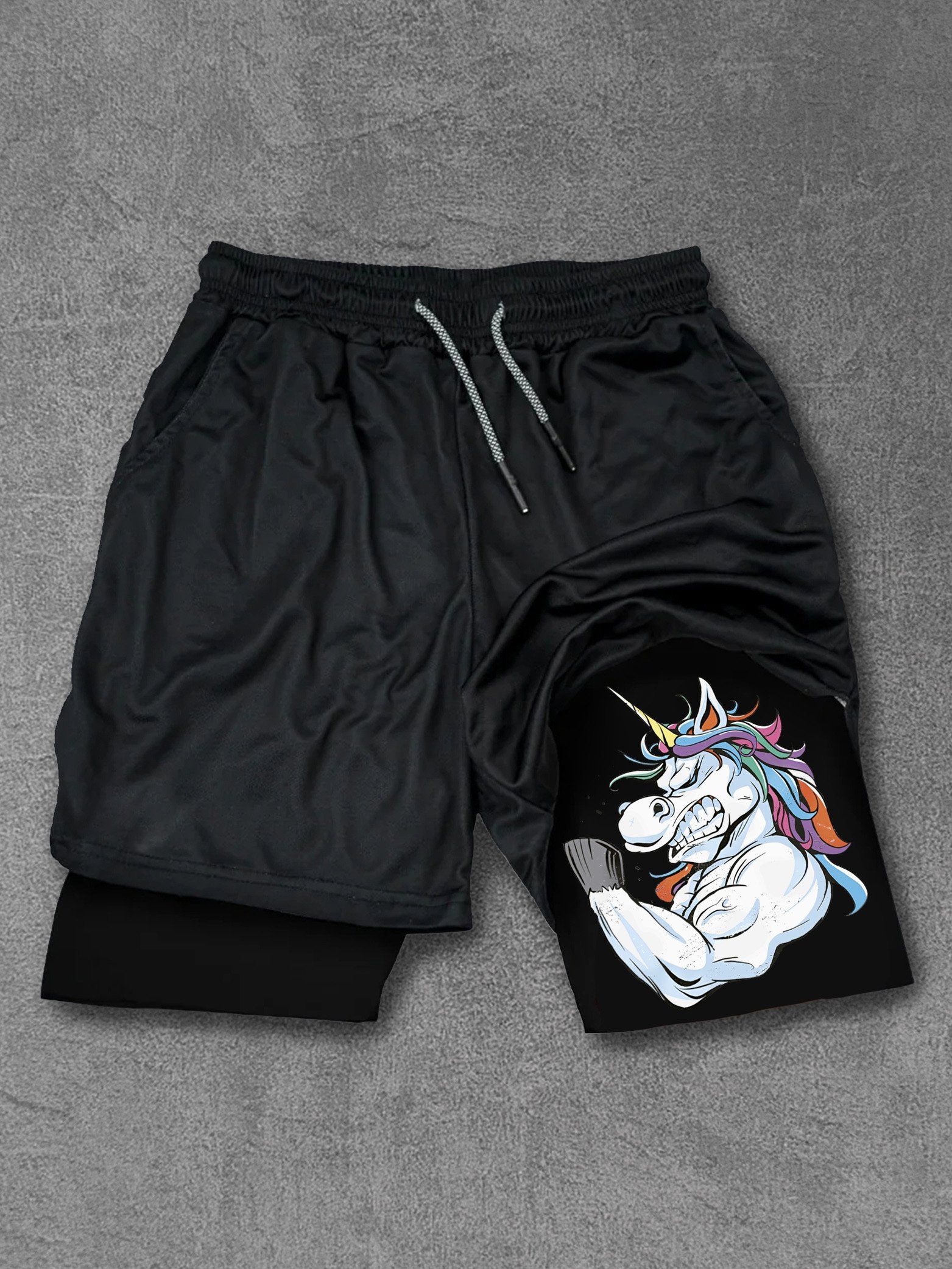 muscular unicorn Performance Training Shorts