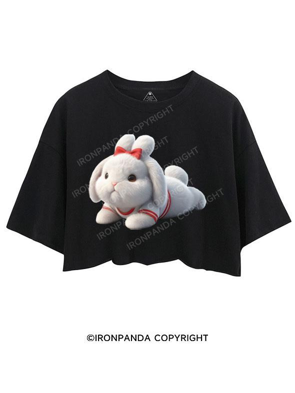 CUTE YOGA RABBIT CROP TOPS