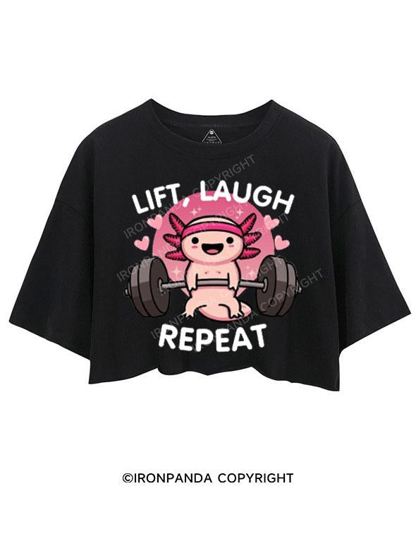 LIFT, LAUGH, REPEAT AXOLOTL CROP TOPS