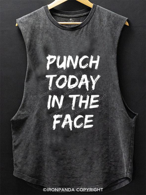 PUNCH TODAY IN THE FACE SCOOP BOTTOM COTTON TANK