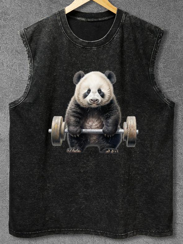 WEIGHTLIFTING PANDA Washed Gym Tank