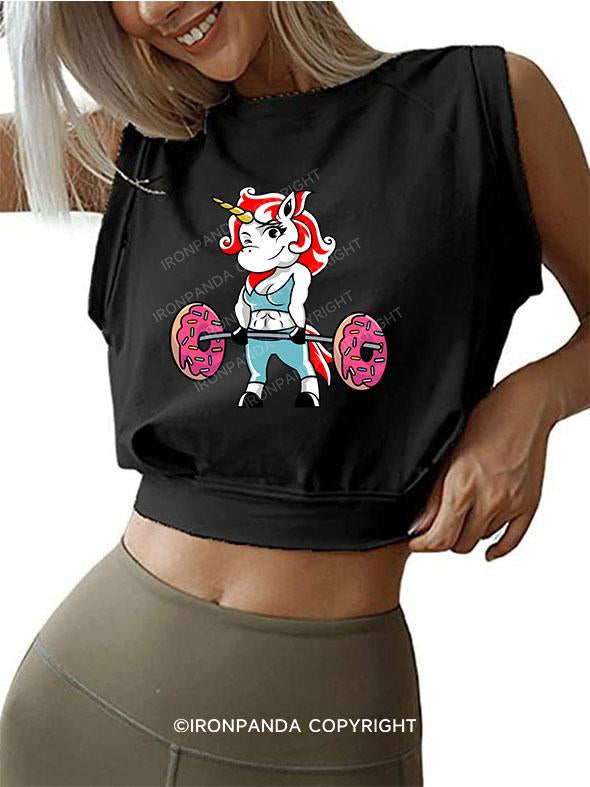 UNICORN DEADLIFT SLEEVELESS CROP TOPS