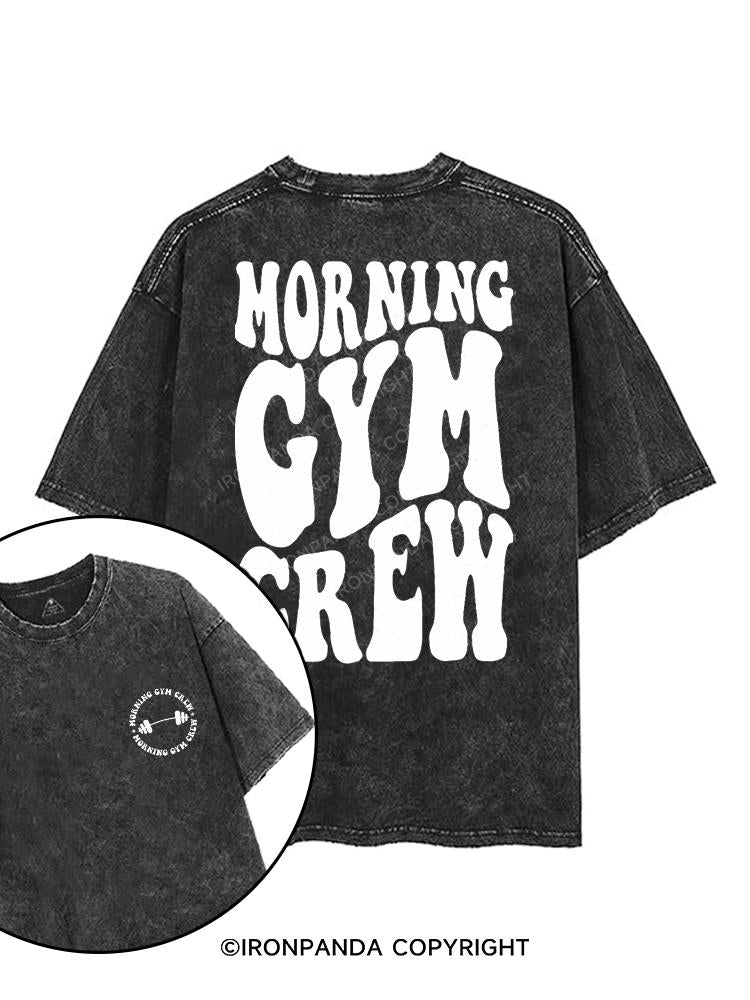 MORNING GYM CREW printed Gym Shirt