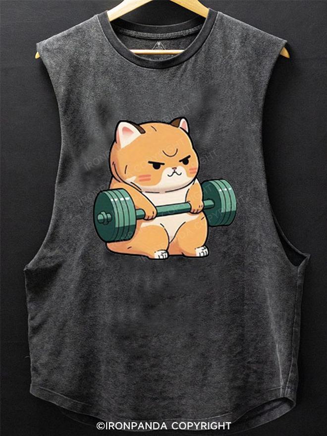 Muscle cat weightlifting SCOOP BOTTOM COTTON TANK