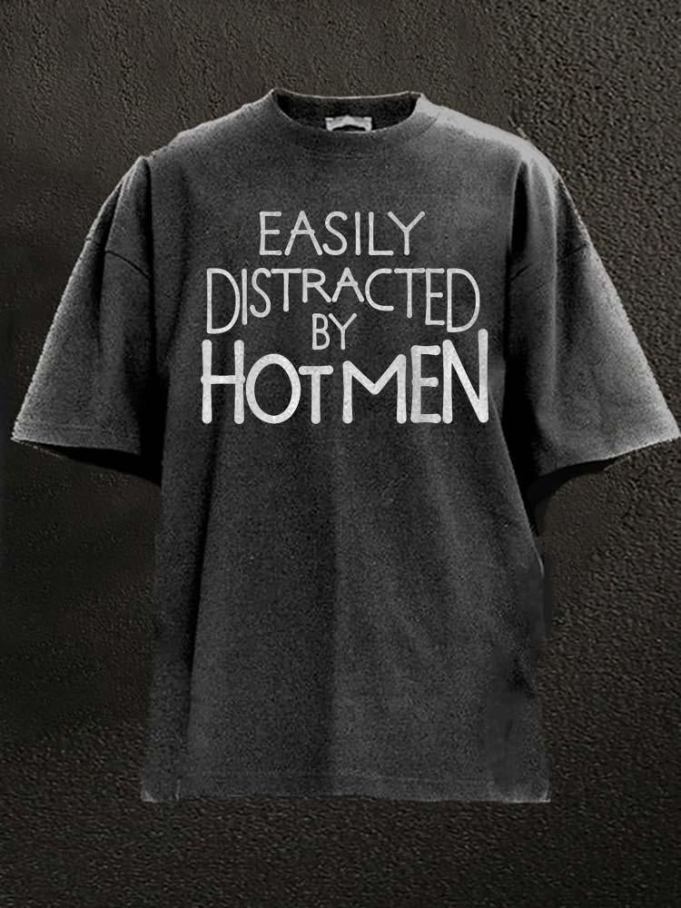 EASILY DISTRACTED HOTMEN Washed Gym Shirt