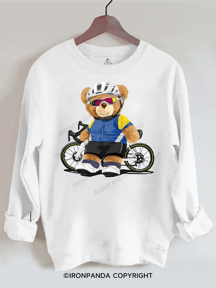 bear doll cyclist Gym Sweatshirt