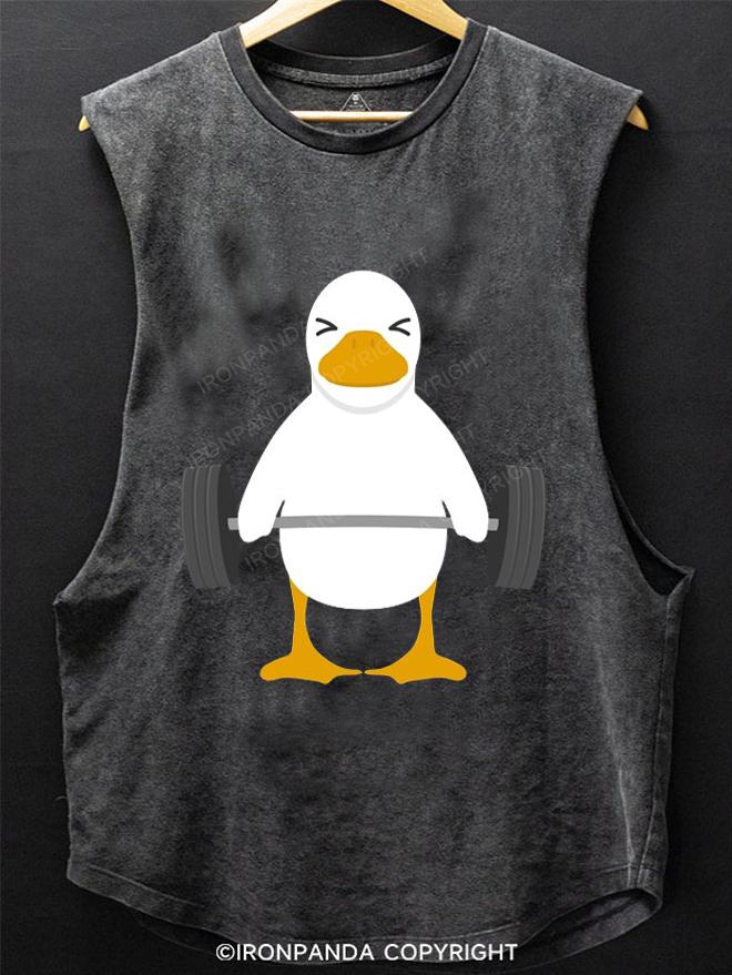 Duck Weightlifting SCOOP BOTTOM COTTON TANK