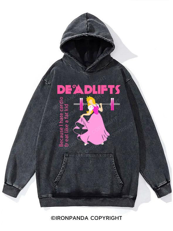 I'd rather deadlift WASHED GYM HOODIE