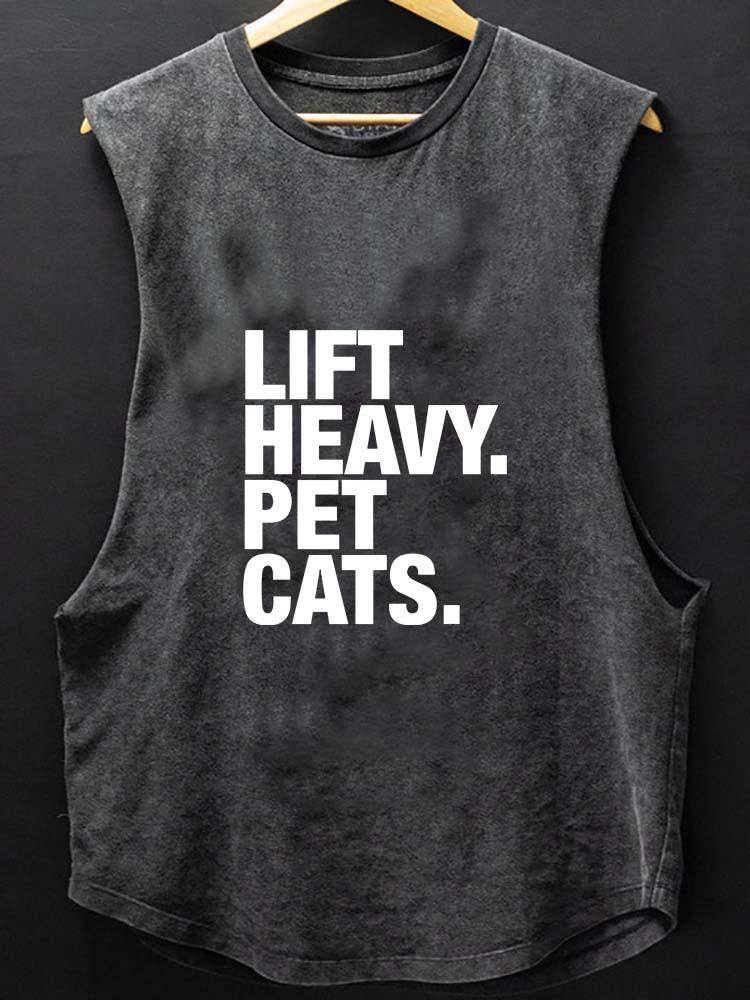 LIFT HEAVY PET CATs SCOOP BOTTOM COTTON TANK