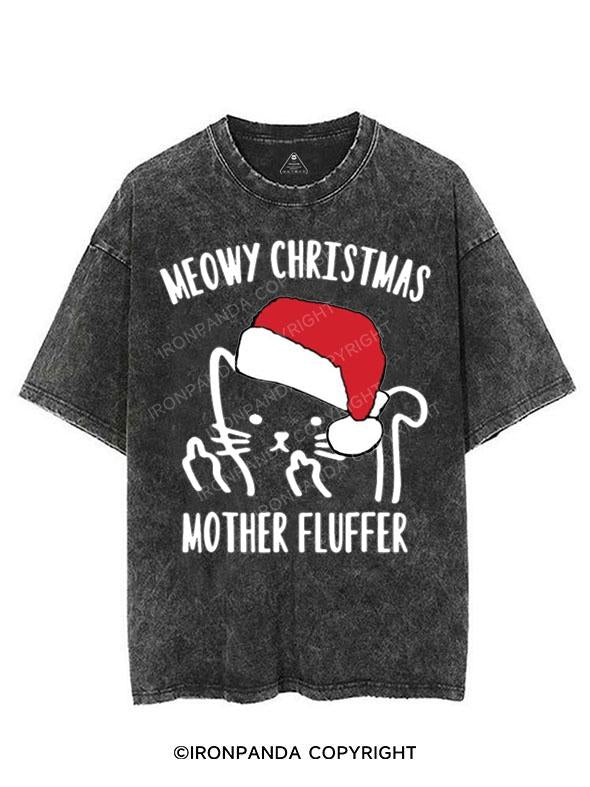 MEOWY CHRISTMAS MOTHER FLUFFER VINTAGE GYM SHIRT