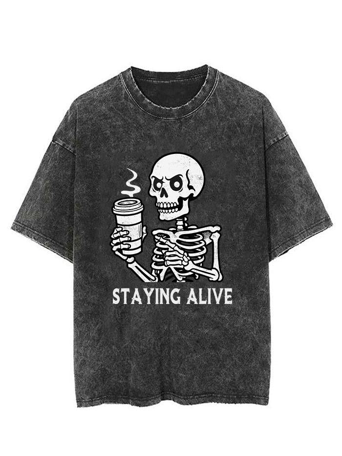 STAYING ALIVE VINTAGE GYM SHIRT