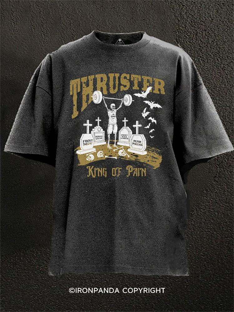 THRUSTER KING OF PAIN Washed Gym Shirt