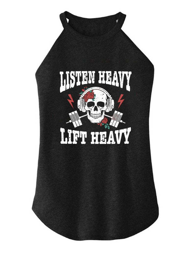 LISTEN HEAVY LIFT HEAVY ROCKER COTTON TANK