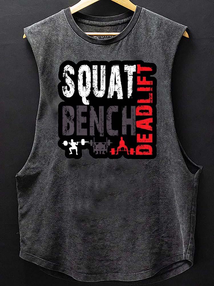 SQUAT BENCH DEADLIFT  Scoop Bottom Cotton Tank