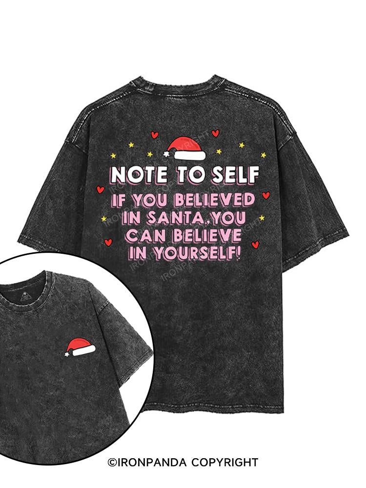 IF YOU BELIEVED IN SANTA printed Gym Shirt