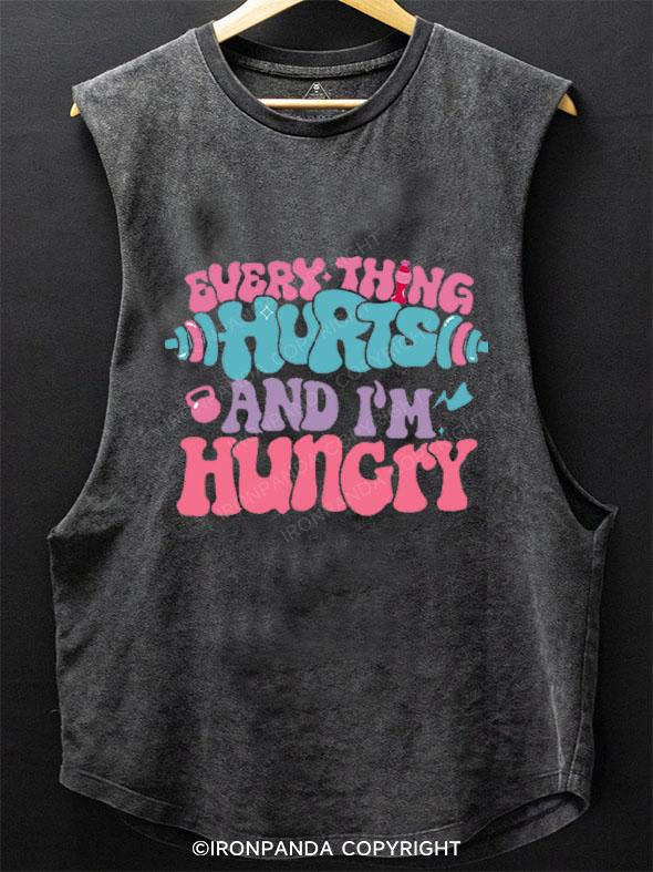 EVERYTHING HURTS AND I'M HUNGRY SCOOP BOTTOM COTTON TANK