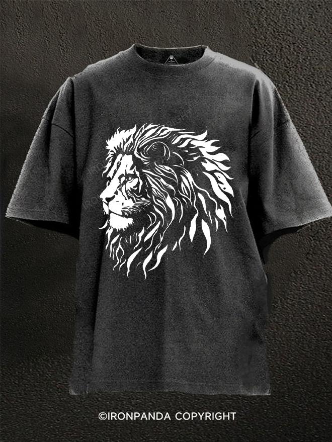 lion Washed Gym Shirt