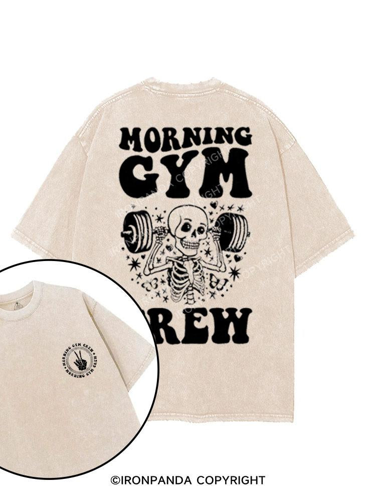 MORNING GYM CREW printed Gym Shirt