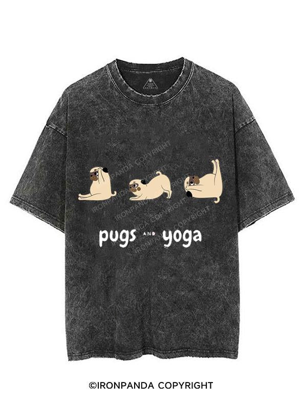 Pug and Yoga Vintage Gym Shirt