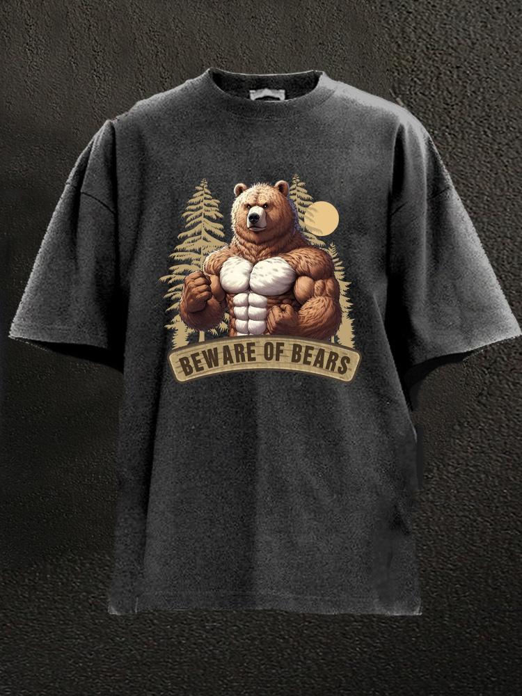 Beware Of Bears Washed Gym Shirt