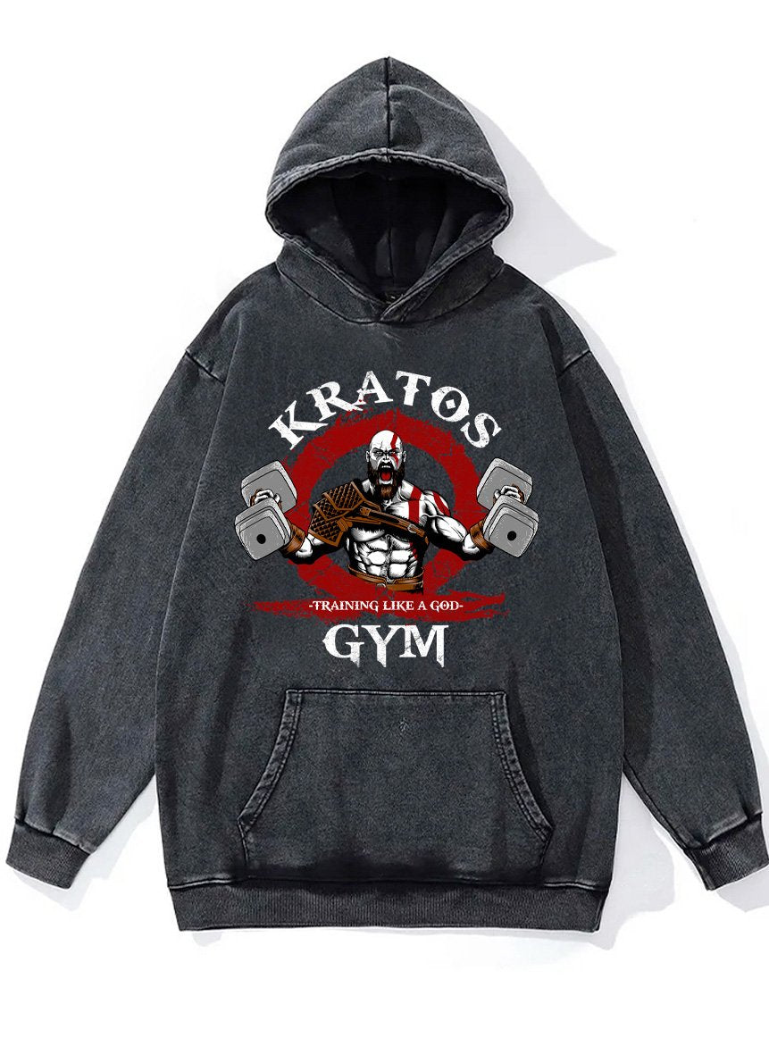kratos gym Washed Gym Hoodie