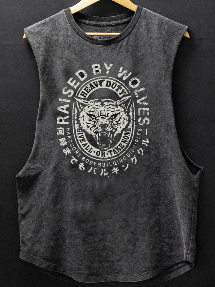 Wolf Men Scoop Bottom Cotton Tank