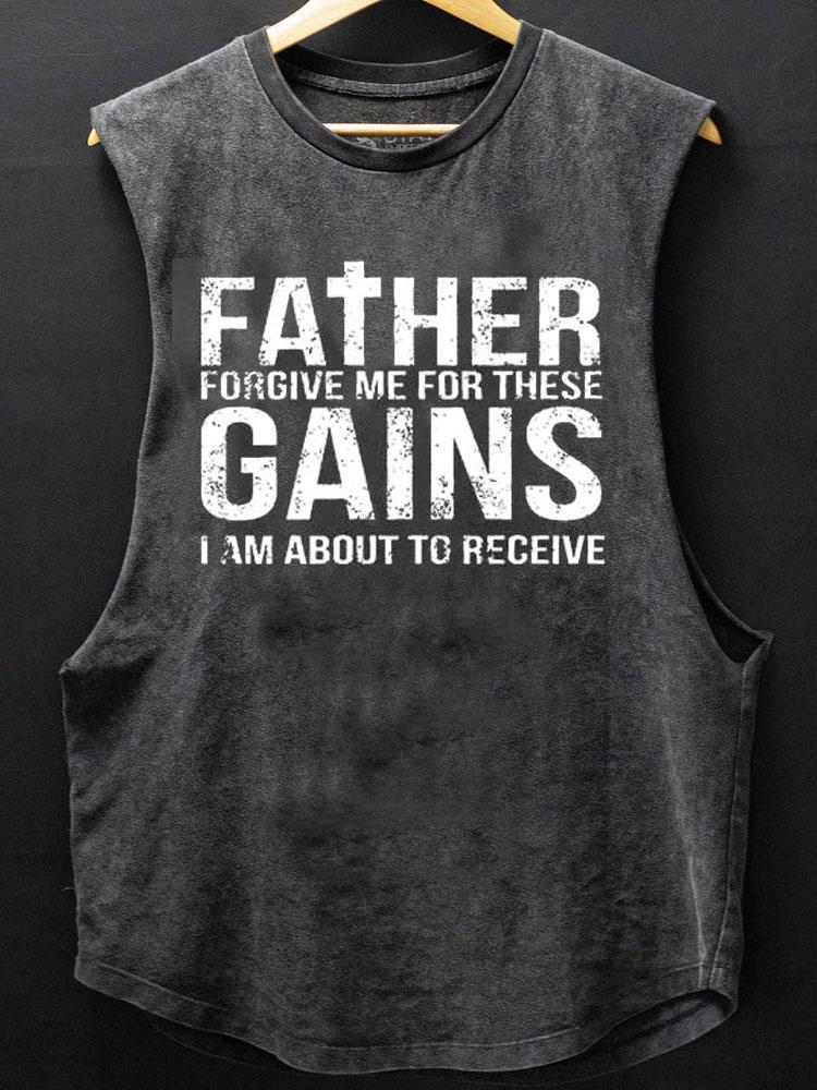 Gains workout Scoop Bottom Cotton Tank