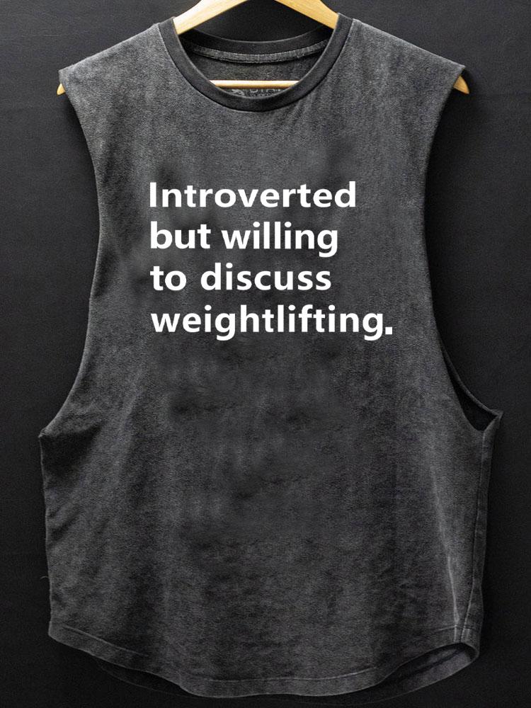 Introverted but willing to discuss weightlifting SCOOP BOTTOM COTTON TANK