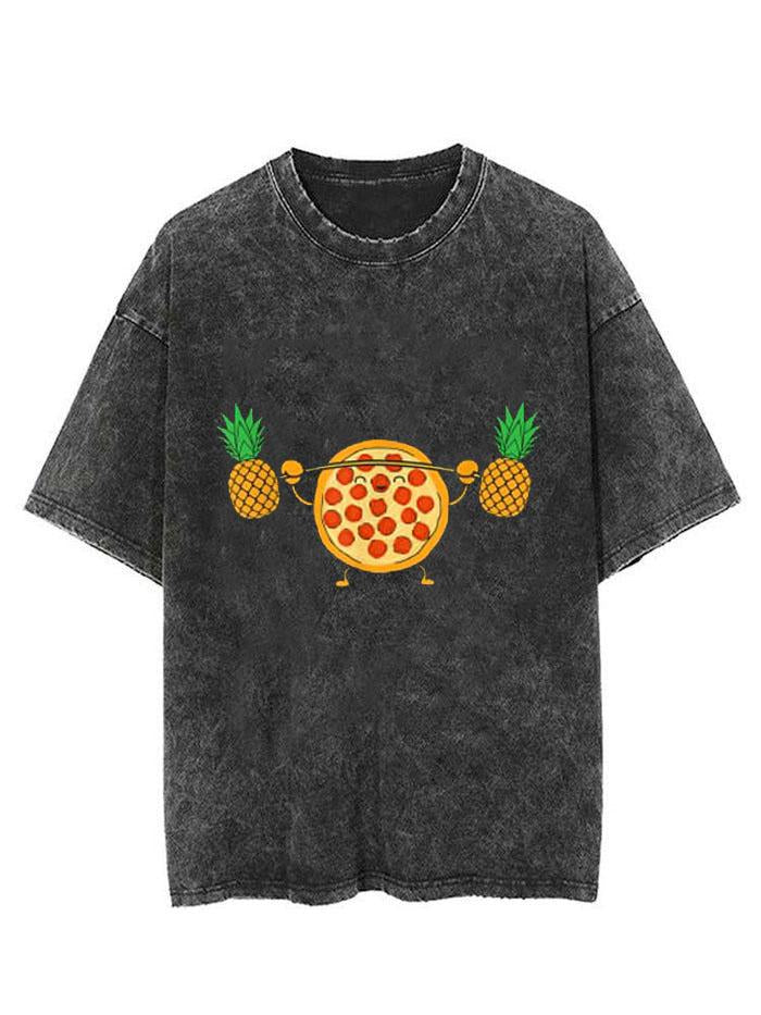 PIZZA LIFTING PINEAPPLE VINTAGE GYM SHIRT