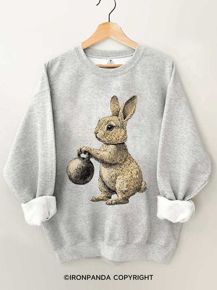 Rabbit kettlebell Gym Sweatshirt