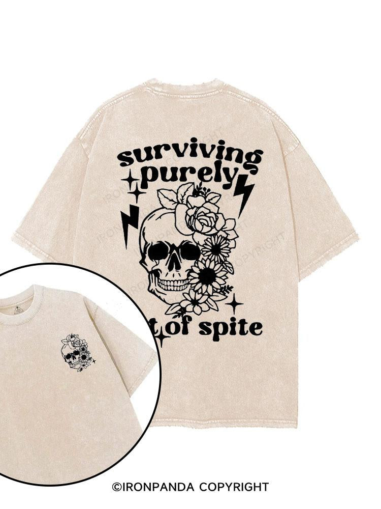 SURVIVING PURELY OUT OF SPITE printed Gym Shirt