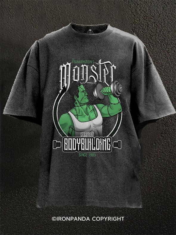 Monster Bodybuilding Washed Gym Shirt