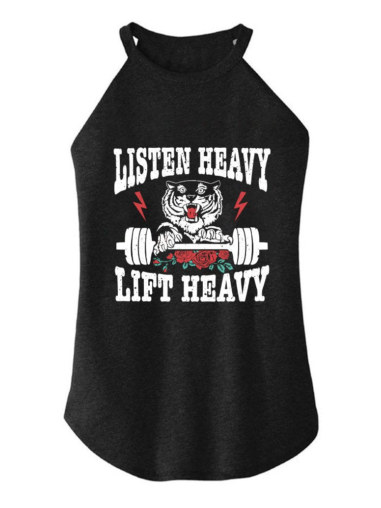 TIGER LISTEN HEAVY LIFT HEAVY ROCKER COTTON TANK